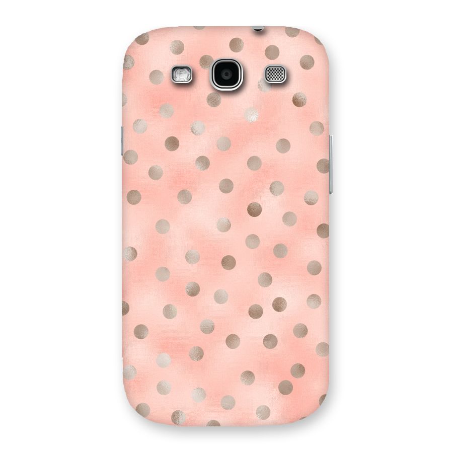 RoseGold Polka Dots Back Case for Galaxy S3