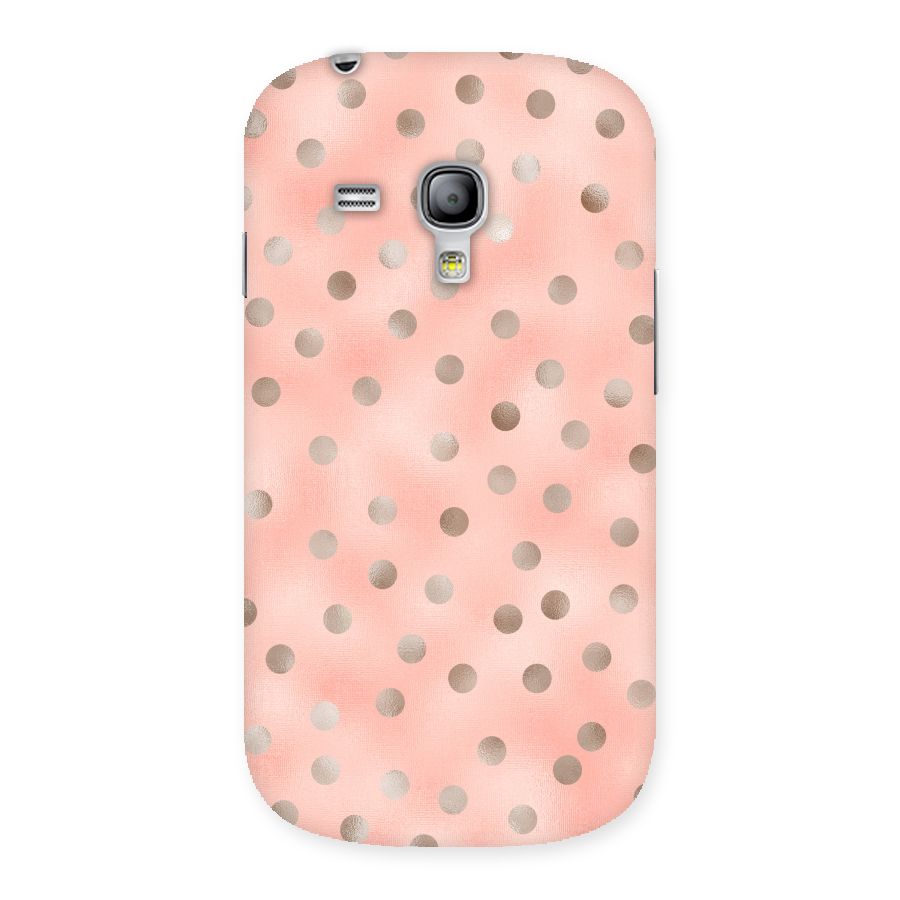 RoseGold Polka Dots Back Case for Galaxy S3 Mini