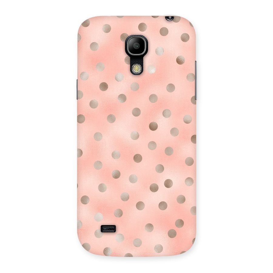 RoseGold Polka Dots Back Case for Galaxy S4 Mini