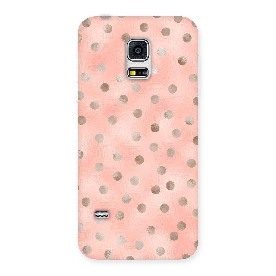 RoseGold Polka Dots Back Case for Galaxy S5 Mini