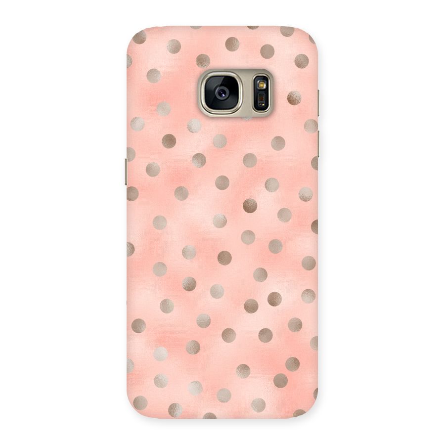 RoseGold Polka Dots Back Case for Galaxy S7