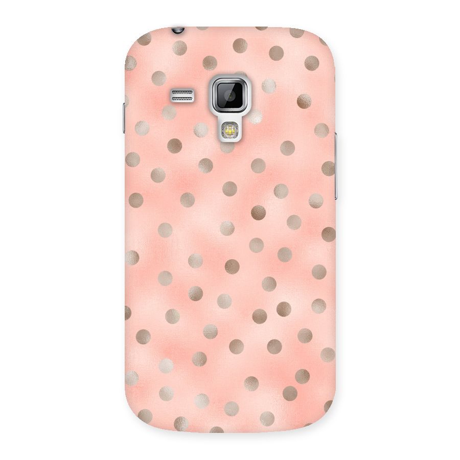 RoseGold Polka Dots Back Case for Galaxy S Duos