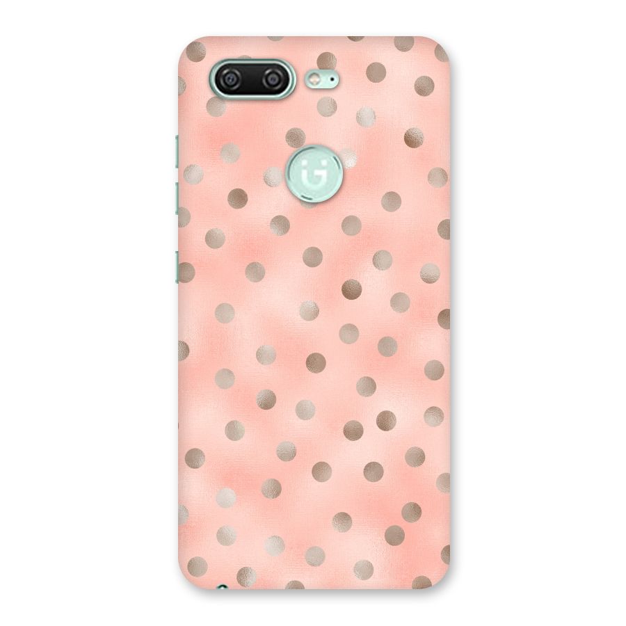 RoseGold Polka Dots Back Case for Gionee S10