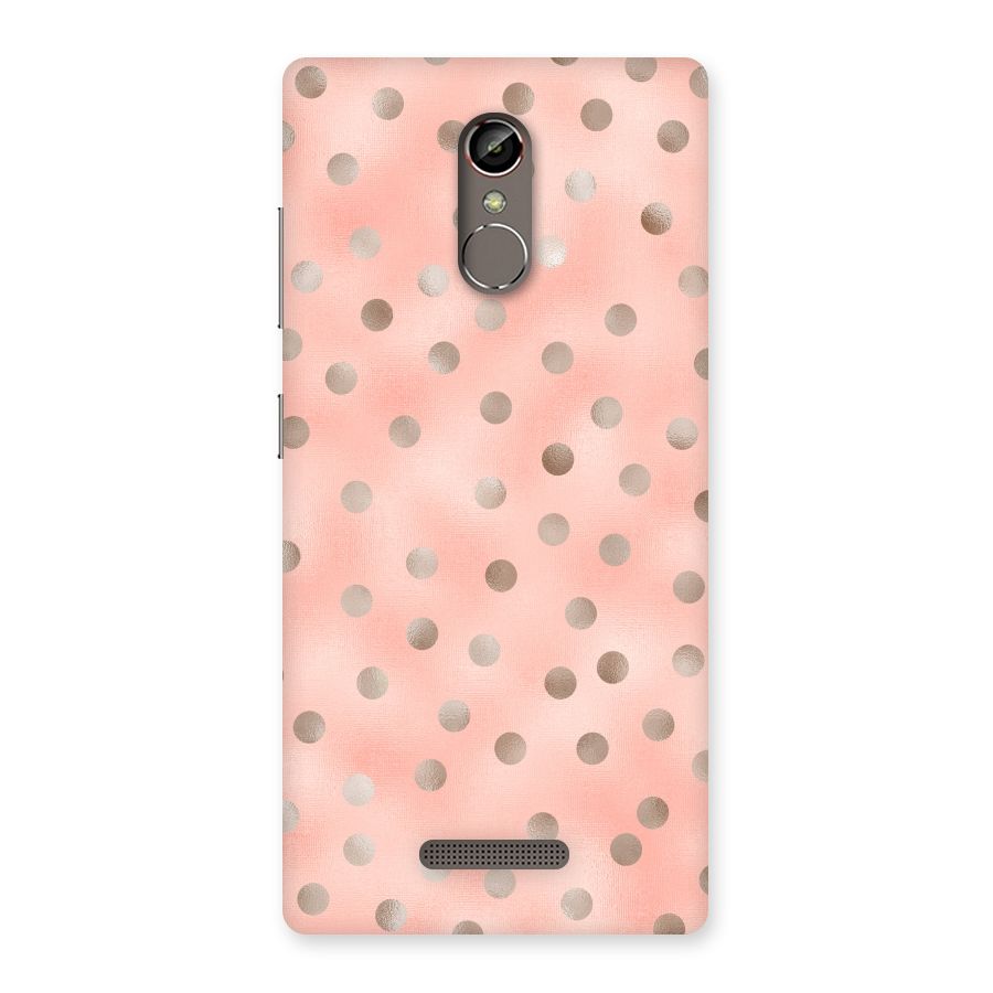 RoseGold Polka Dots Back Case for Gionee S6s