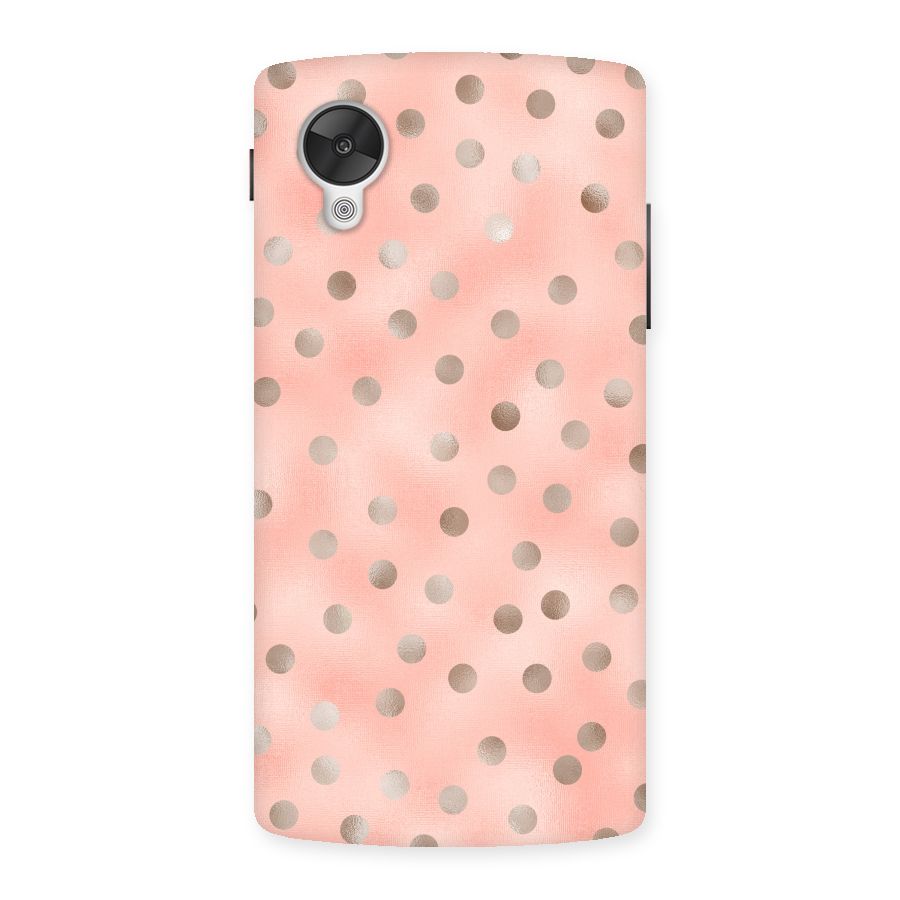 RoseGold Polka Dots Back Case for Google Nexsus 5