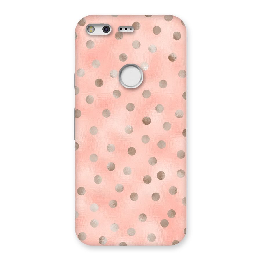 RoseGold Polka Dots Back Case for Google Pixel