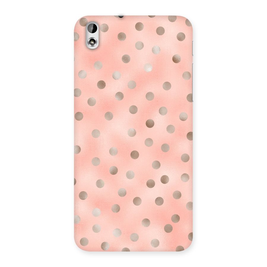 RoseGold Polka Dots Back Case for HTC Desire 816g