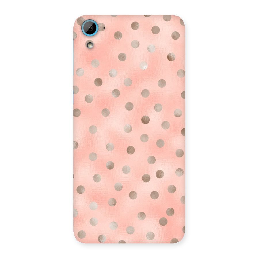 RoseGold Polka Dots Back Case for HTC Desire 826