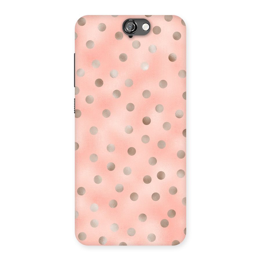 RoseGold Polka Dots Back Case for HTC One A9