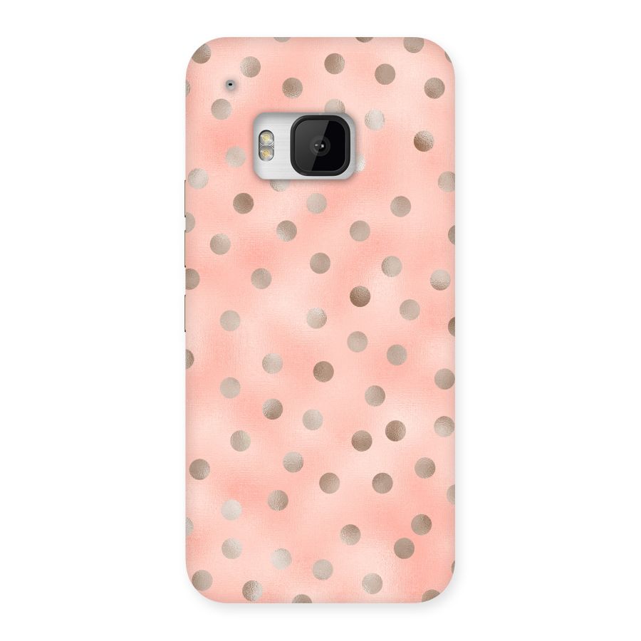 RoseGold Polka Dots Back Case for HTC One M9