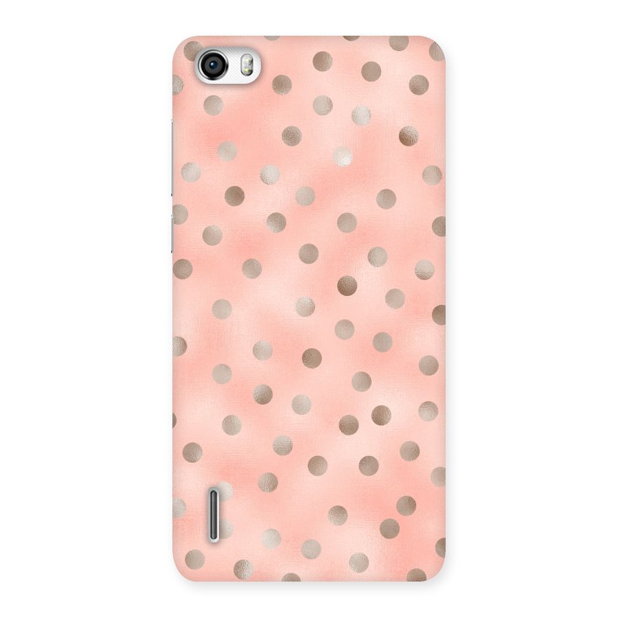 RoseGold Polka Dots Back Case for Honor 6