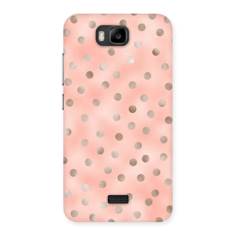 RoseGold Polka Dots Back Case for Honor Bee