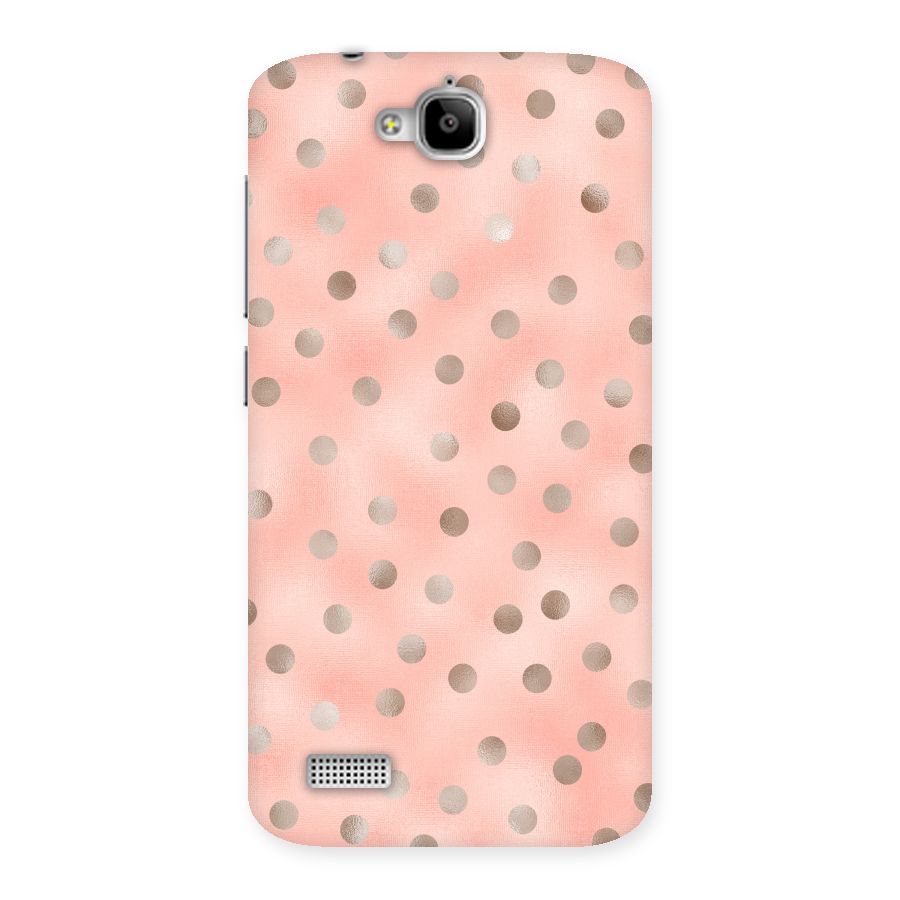 RoseGold Polka Dots Back Case for Honor Holly