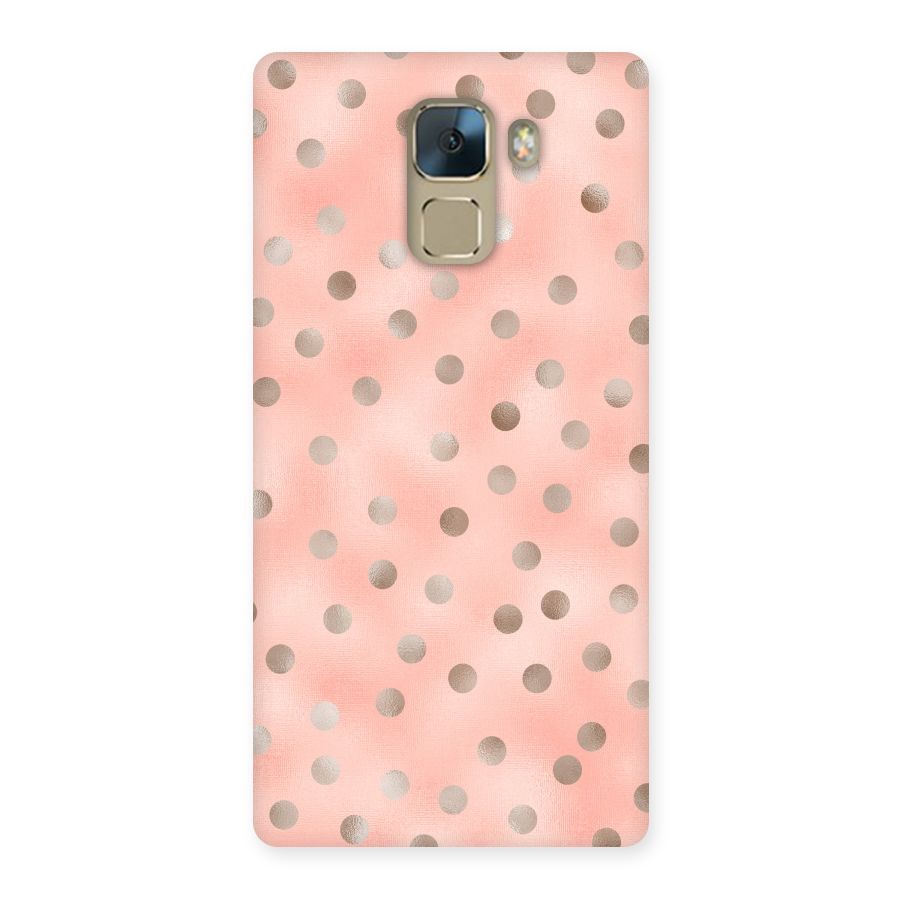 RoseGold Polka Dots Back Case for Huawei Honor 7