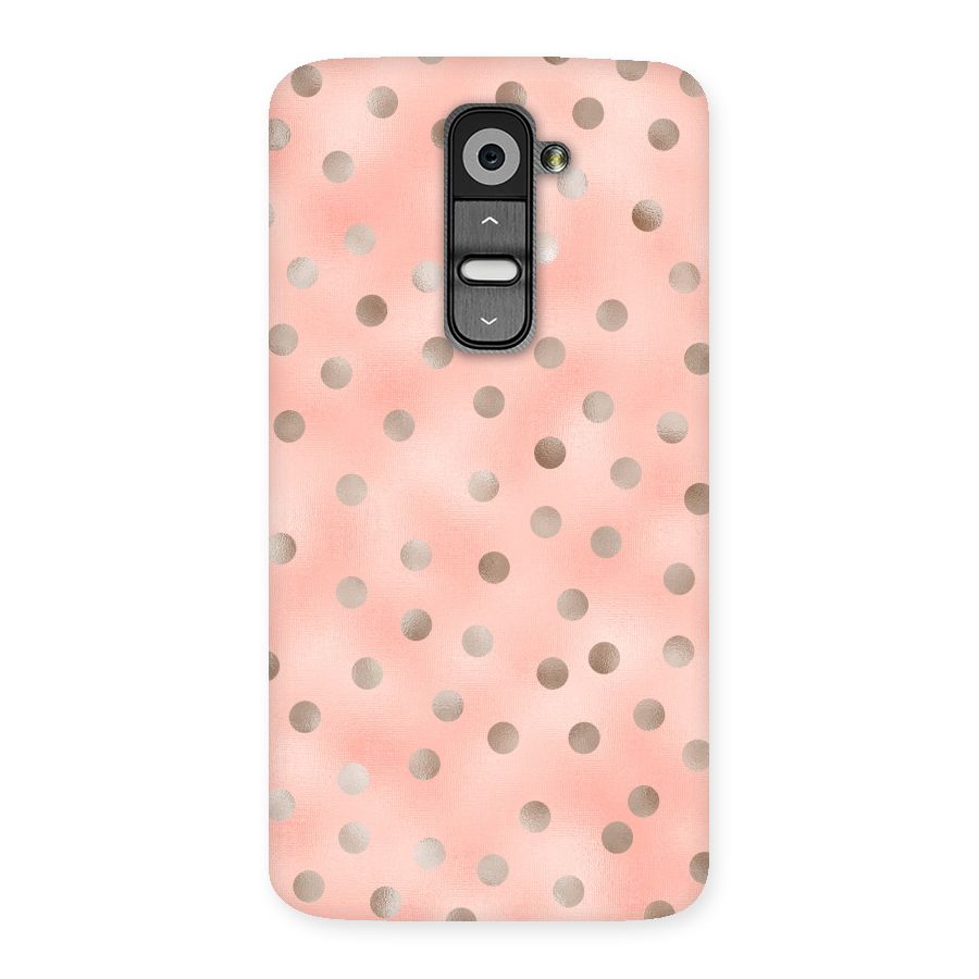RoseGold Polka Dots Back Case for LG G2