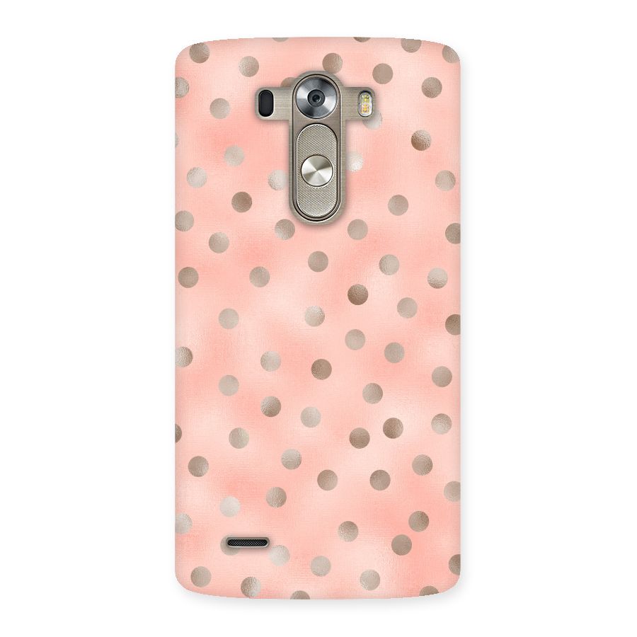 RoseGold Polka Dots Back Case for LG G3