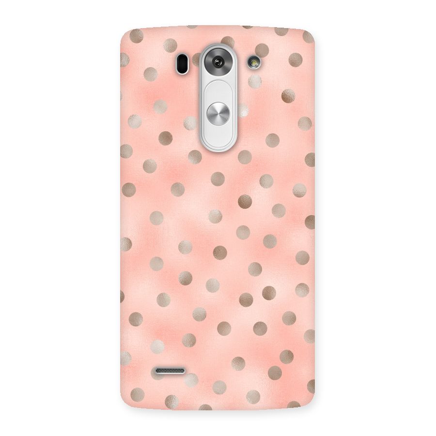 RoseGold Polka Dots Back Case for LG G3 Beat