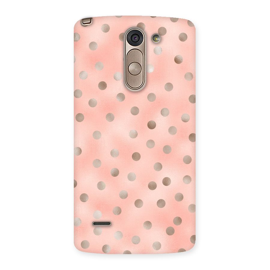 RoseGold Polka Dots Back Case for LG G3 Stylus