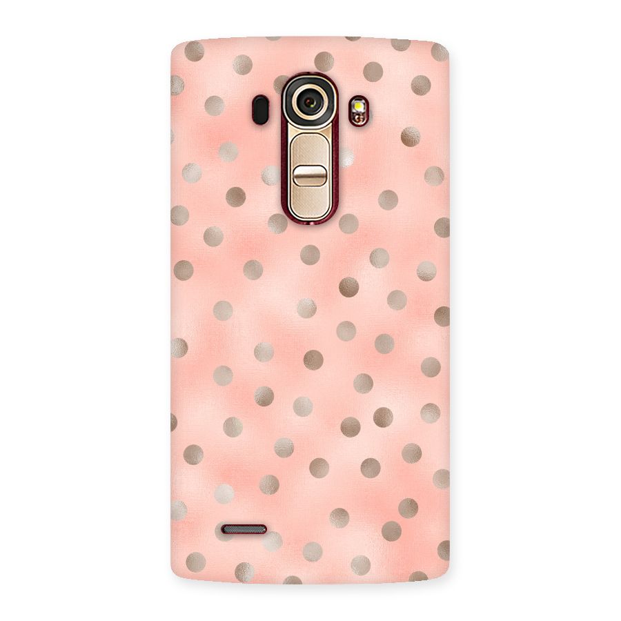 RoseGold Polka Dots Back Case for LG G4