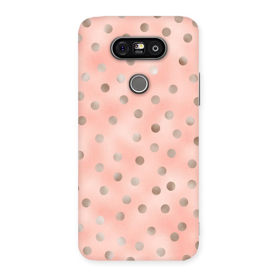 RoseGold Polka Dots Back Case for LG G5