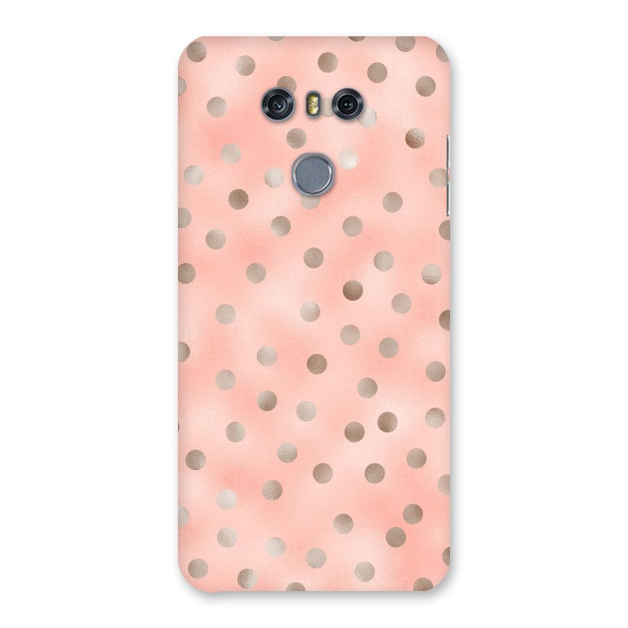 RoseGold Polka Dots Back Case for LG G6