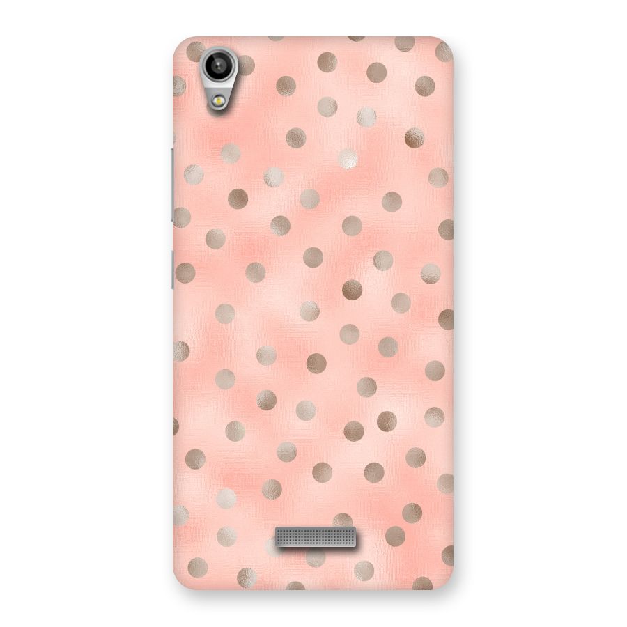 RoseGold Polka Dots Back Case for Lava-Pixel-V1