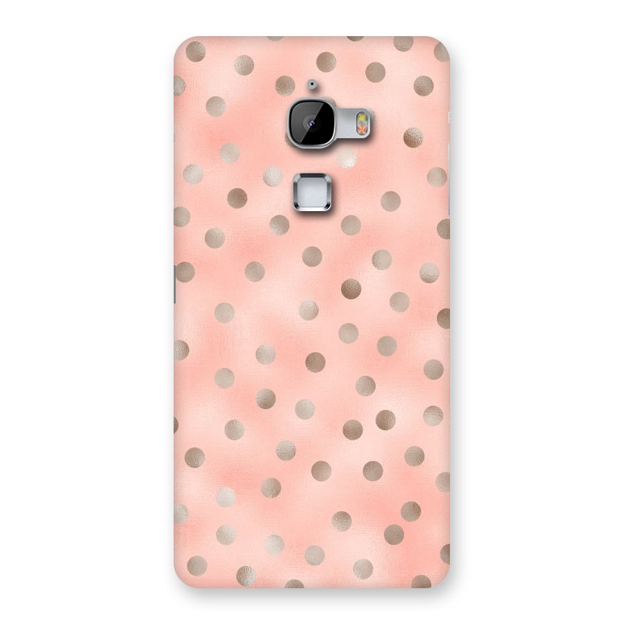 RoseGold Polka Dots Back Case for LeTv Le Max