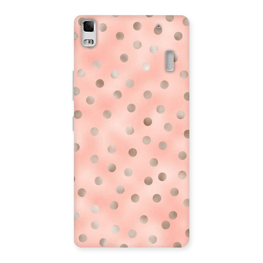 RoseGold Polka Dots Back Case for Lenovo A7000