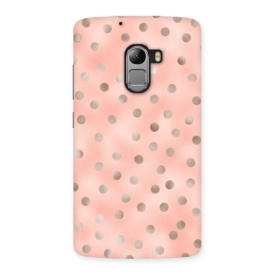 RoseGold Polka Dots Back Case for Lenovo K4 Note