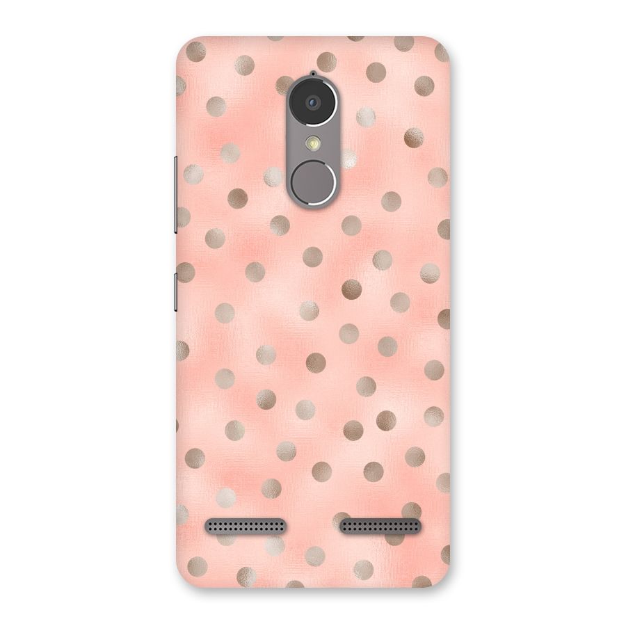 RoseGold Polka Dots Back Case for Lenovo K6