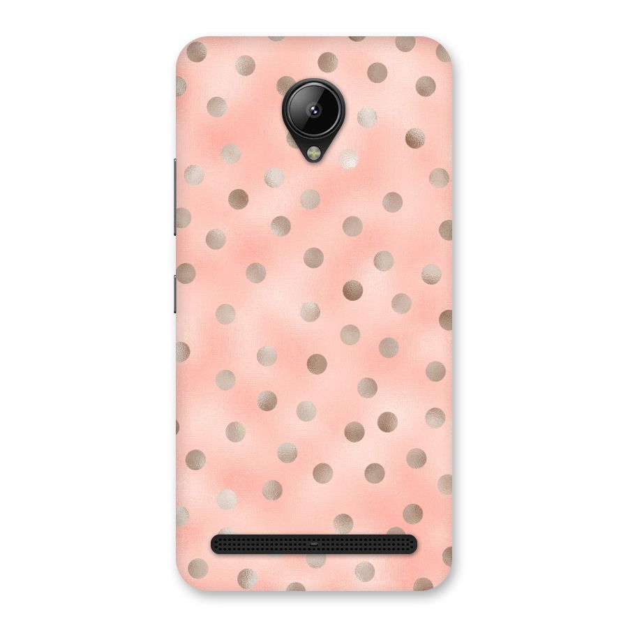 RoseGold Polka Dots Back Case for Lenovo C2