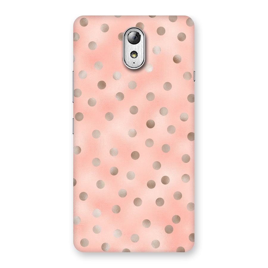 RoseGold Polka Dots Back Case for Lenovo Vibe P1M