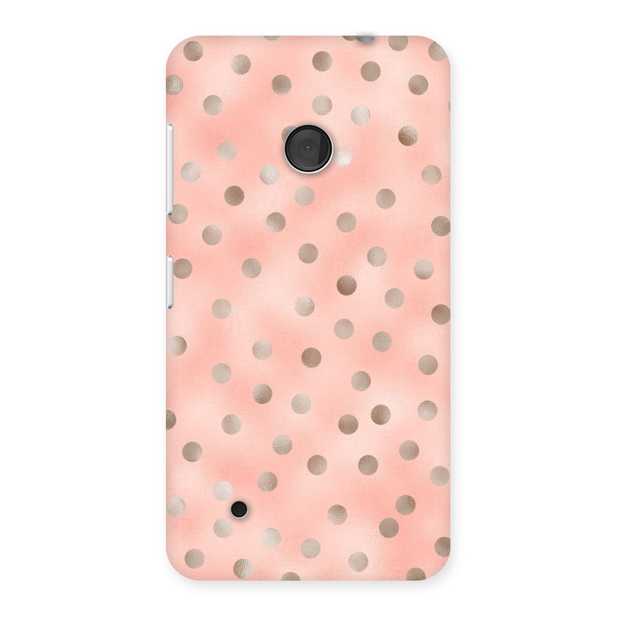 RoseGold Polka Dots Back Case for Lumia 530