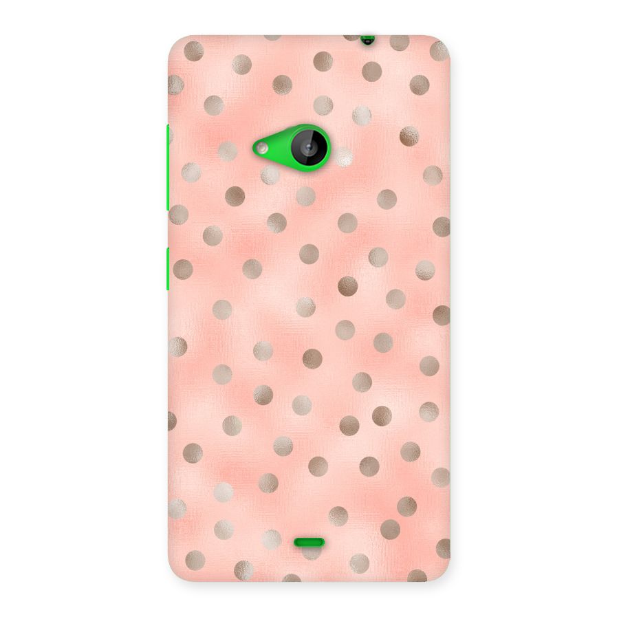 RoseGold Polka Dots Back Case for Lumia 535