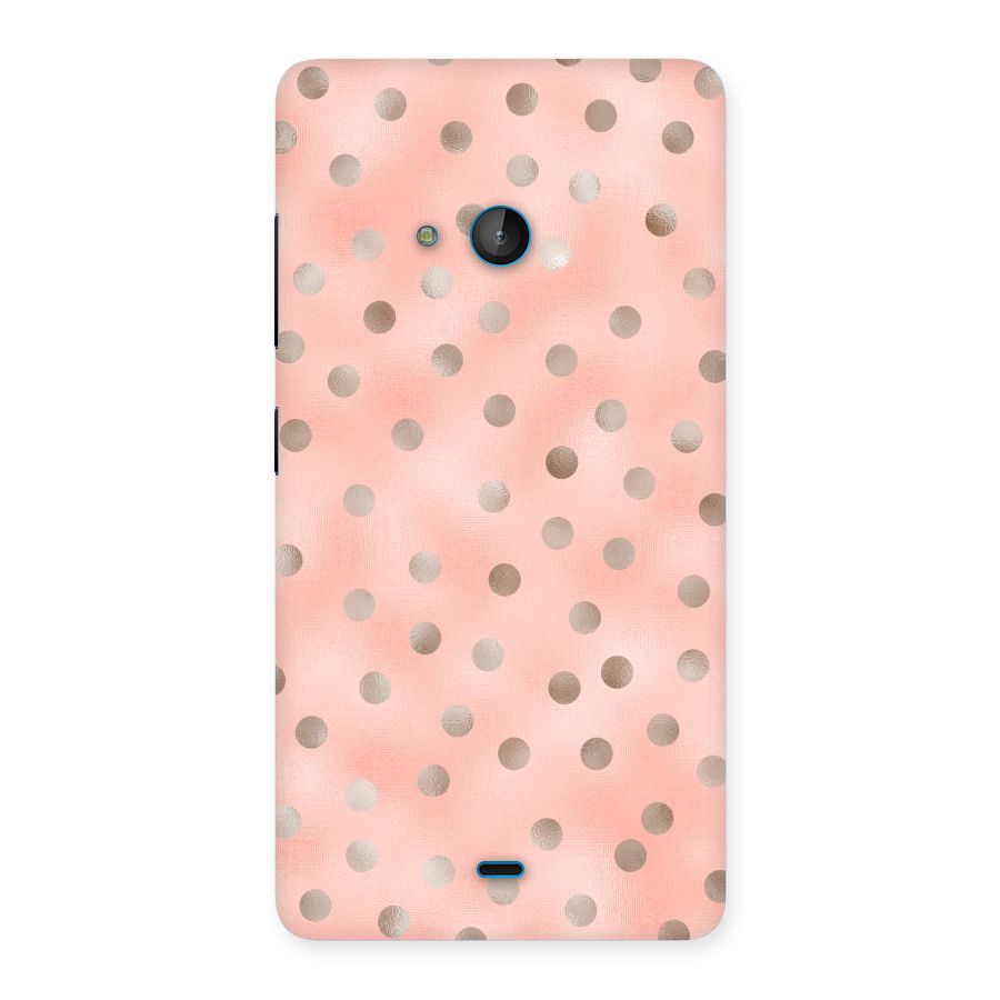 RoseGold Polka Dots Back Case for Lumia 540