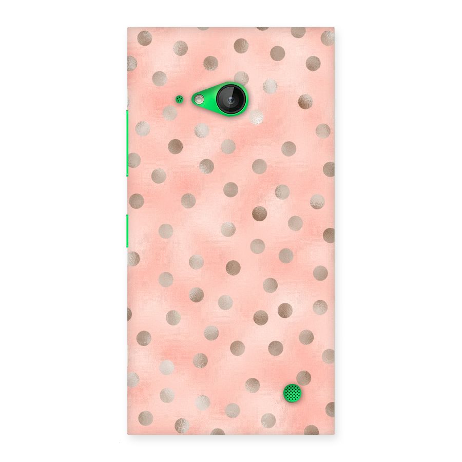 RoseGold Polka Dots Back Case for Lumia 730