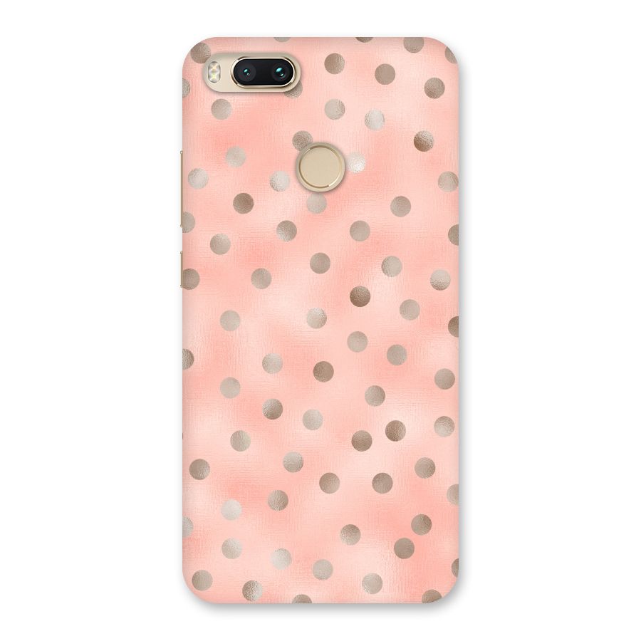 RoseGold Polka Dots Back Case for Mi A1