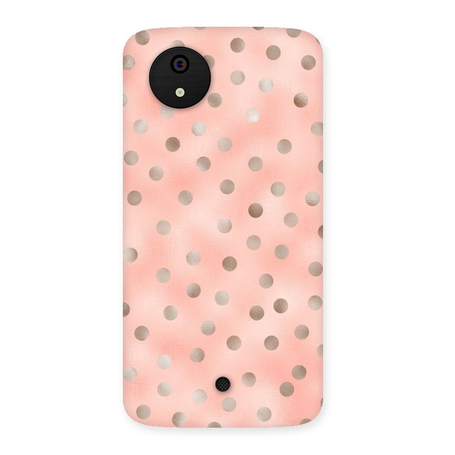 RoseGold Polka Dots Back Case for Micromax Canvas A1