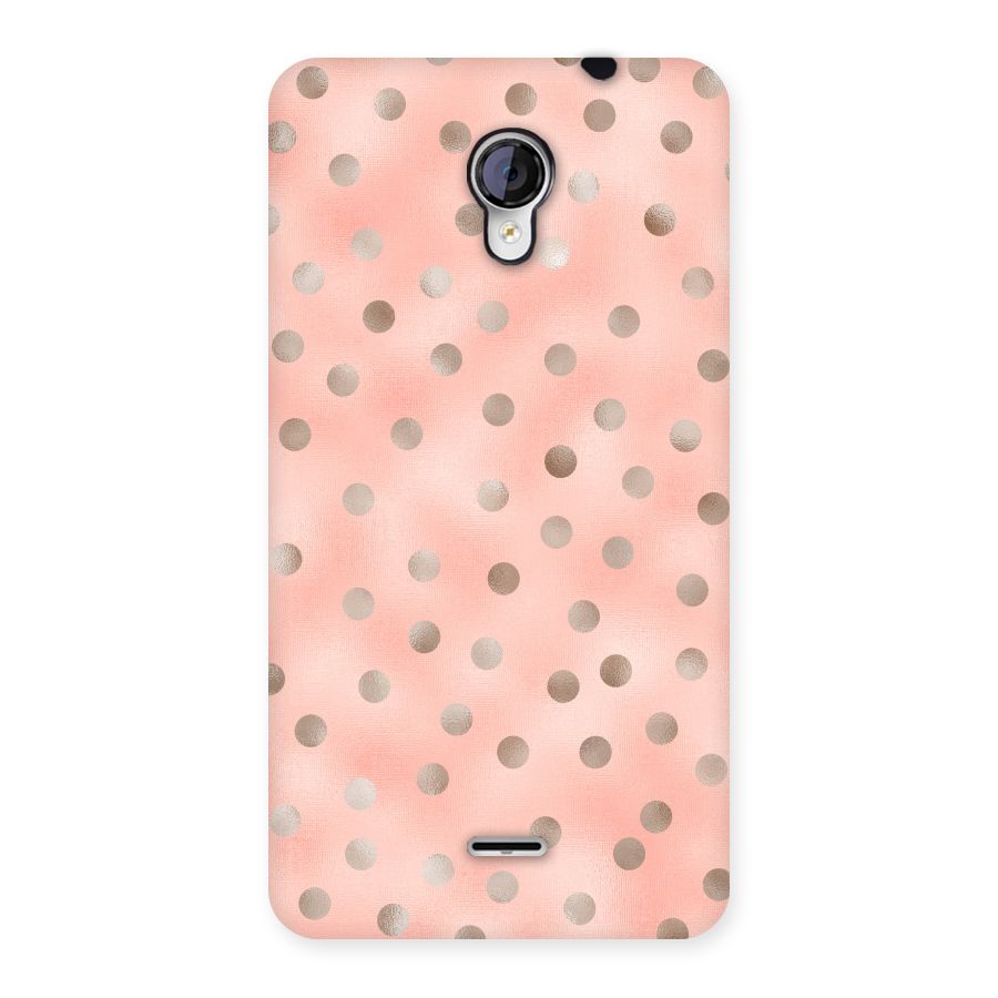 RoseGold Polka Dots Back Case for Micromax Unite 2 A106
