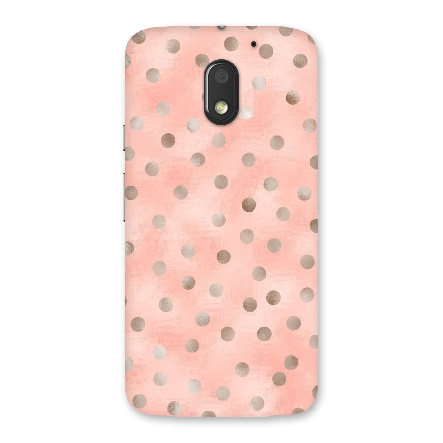 RoseGold Polka Dots Back Case for Moto E3 Power