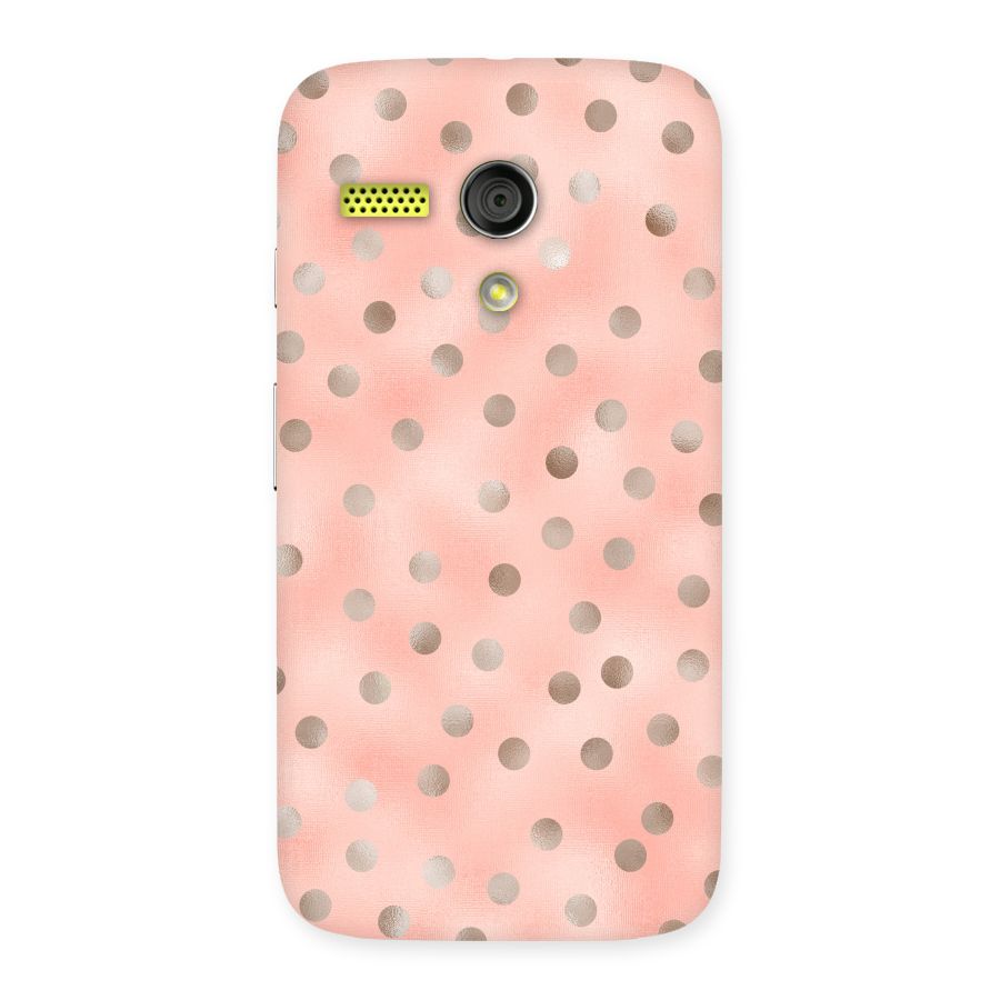 RoseGold Polka Dots Back Case for Moto G