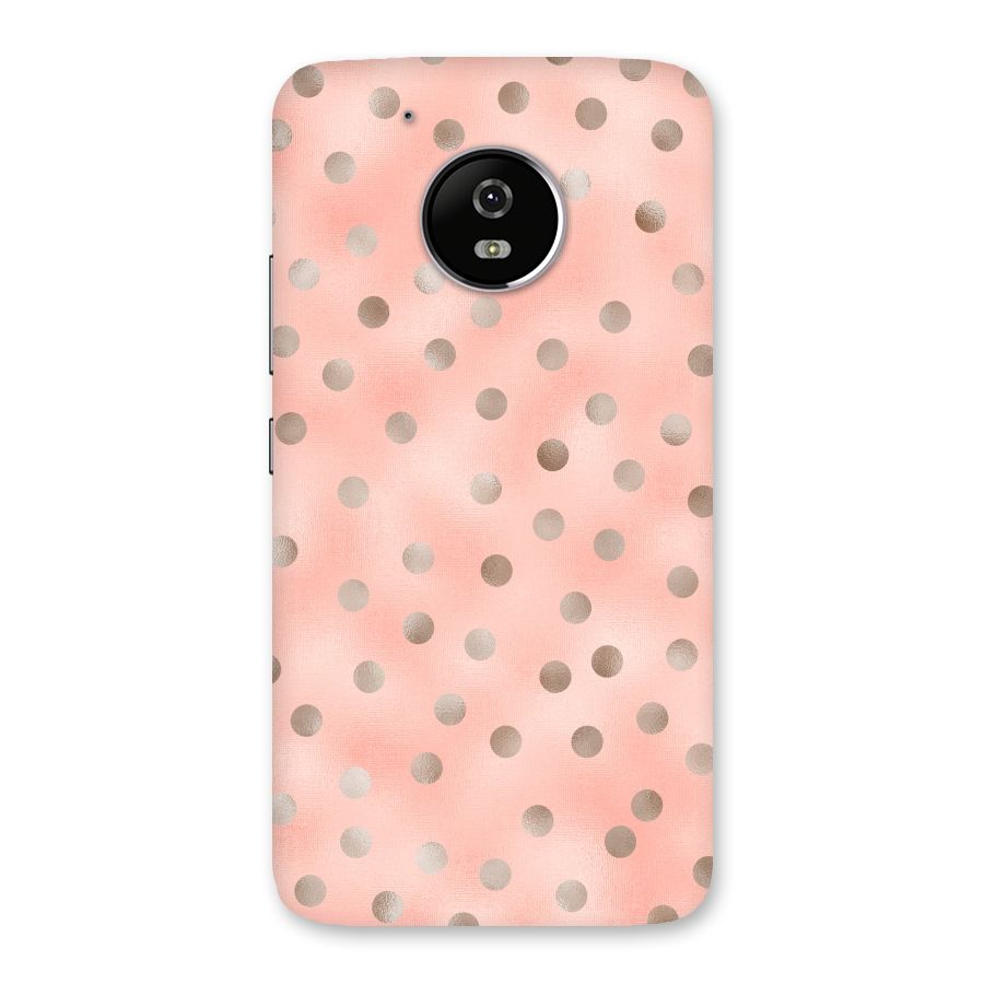 RoseGold Polka Dots Back Case for Moto G5