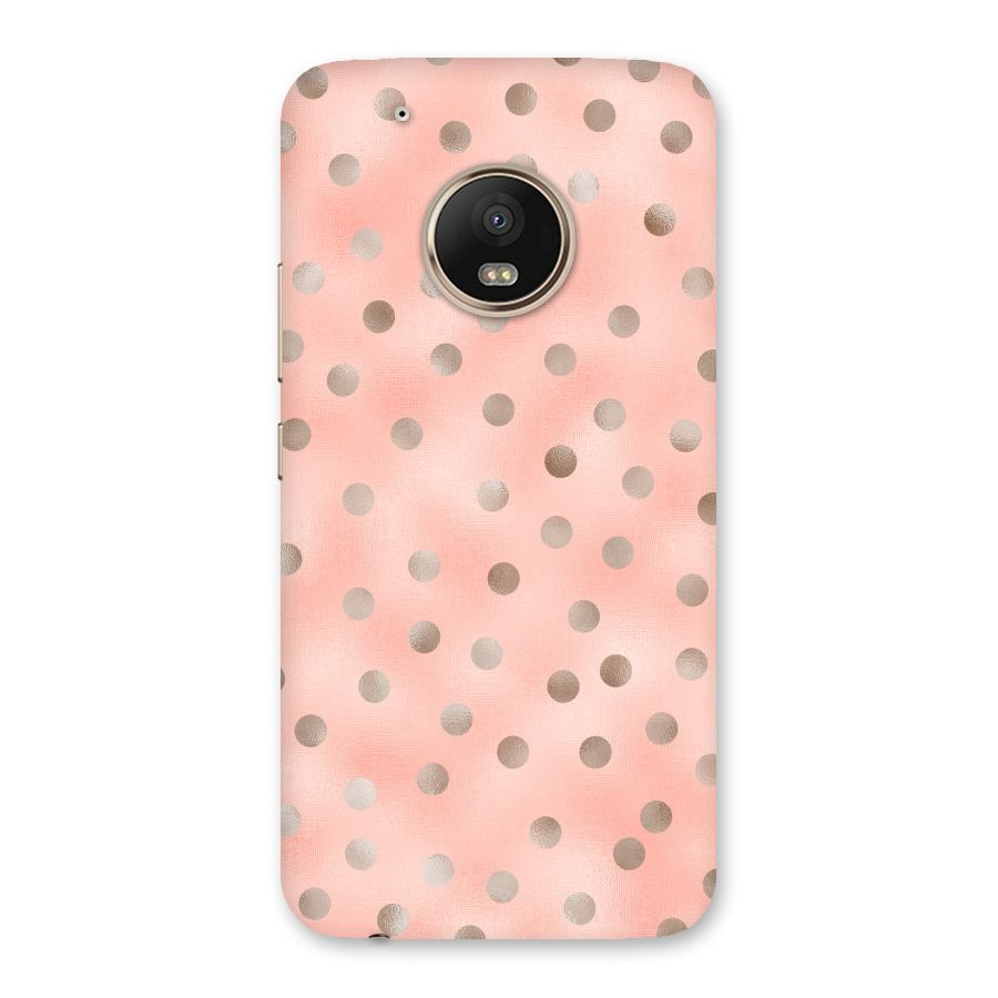 RoseGold Polka Dots Back Case for Moto G5 Plus