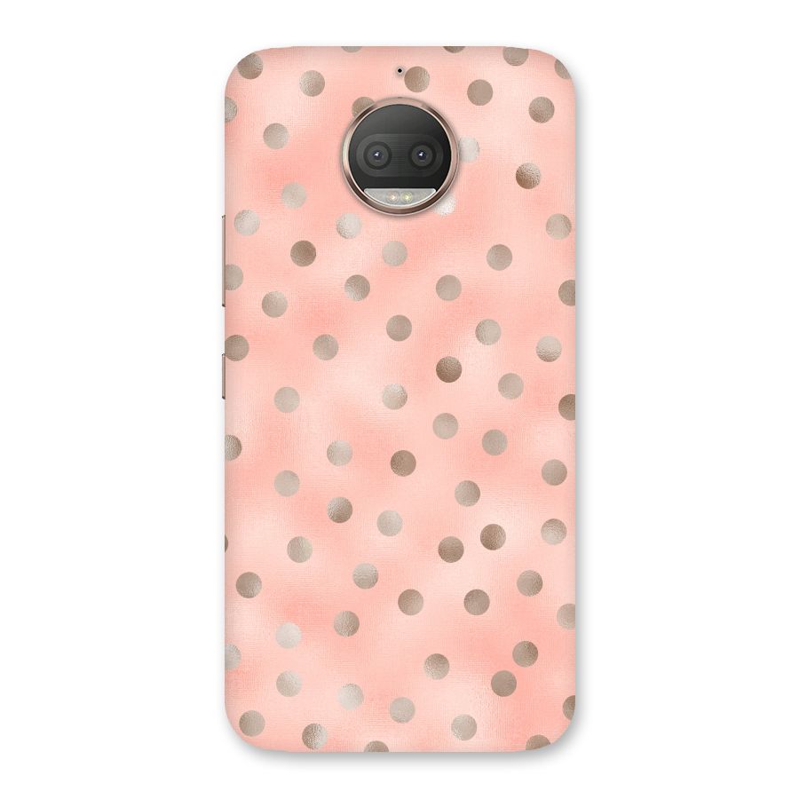 RoseGold Polka Dots Back Case for Moto G5s Plus