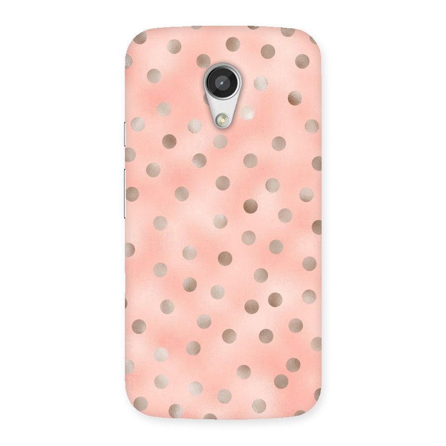 RoseGold Polka Dots Back Case for Moto G 2nd Gen