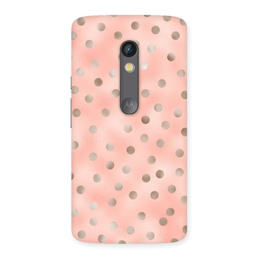 RoseGold Polka Dots Back Case for Moto X Play
