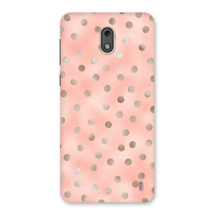 RoseGold Polka Dots Back Case for Nokia 2