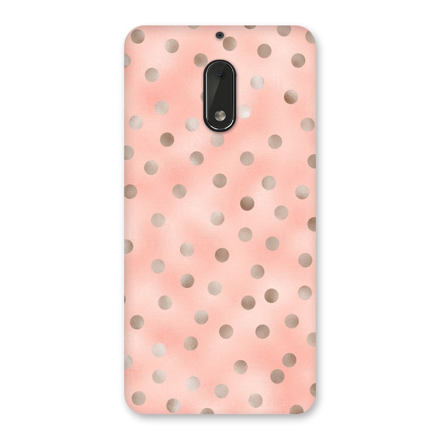 RoseGold Polka Dots Back Case for Nokia 6