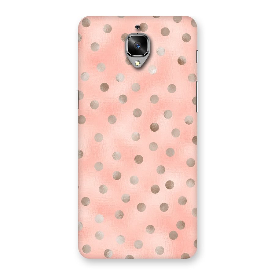 RoseGold Polka Dots Back Case for OnePlus 3T
