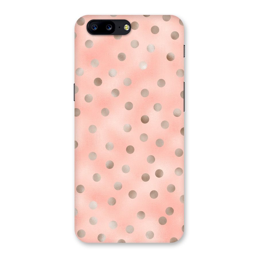 RoseGold Polka Dots Back Case for OnePlus 5